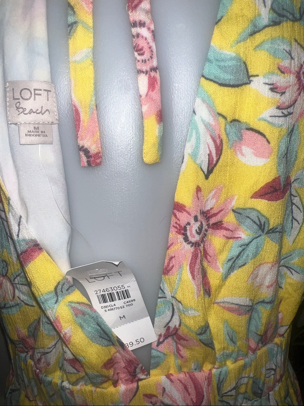💕❤️‍🔥❤️ Loft LOFTYellow
Floral Plunging V Neck Romper  M - Picture 5 of 5